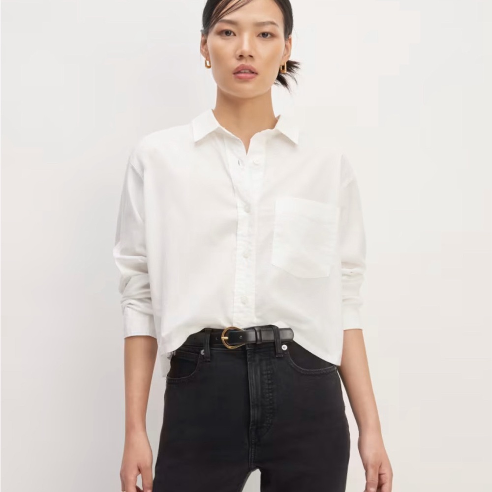 Everlane cropped button down
